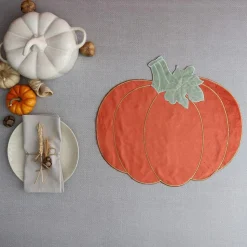 Harman Harvest Pumpkin Velvet Shaped Placemat