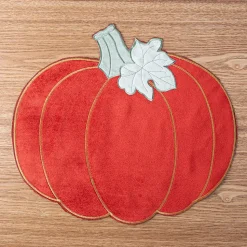 Harman Harvest Pumpkin Velvet Shaped Placemat