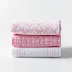 Harman 'Hearts' Cotton Kitchen Towel - Set of 3