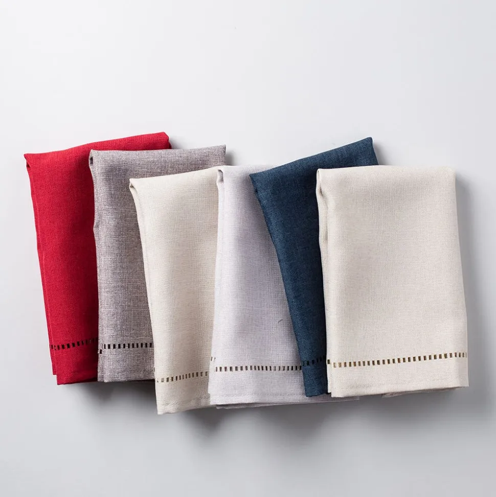 Harman Hemstitch Polyester Napkin - Set of 4 (White)