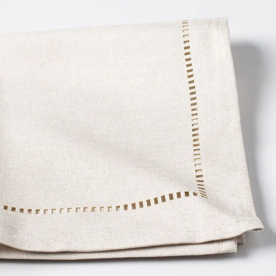 Harman Hemstitch Polyester Napkin - Set of 4 (Linen)