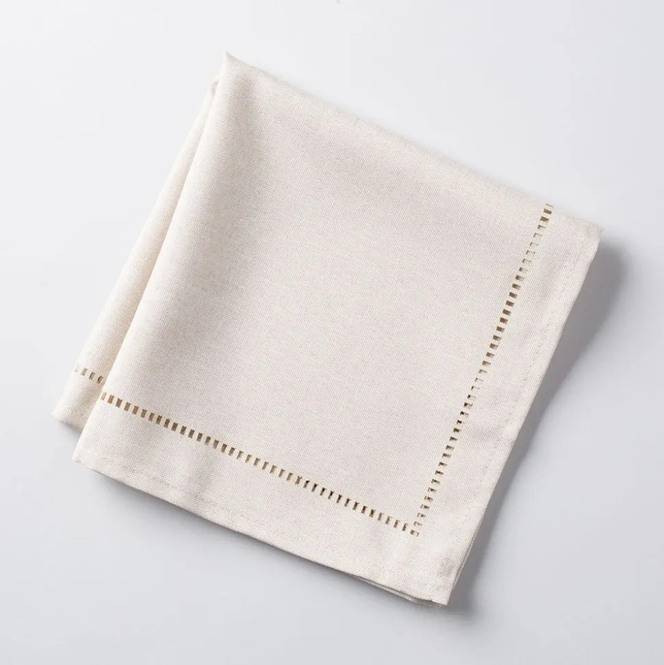 Harman Hemstitch Polyester Napkin - Set of 4 (Linen)