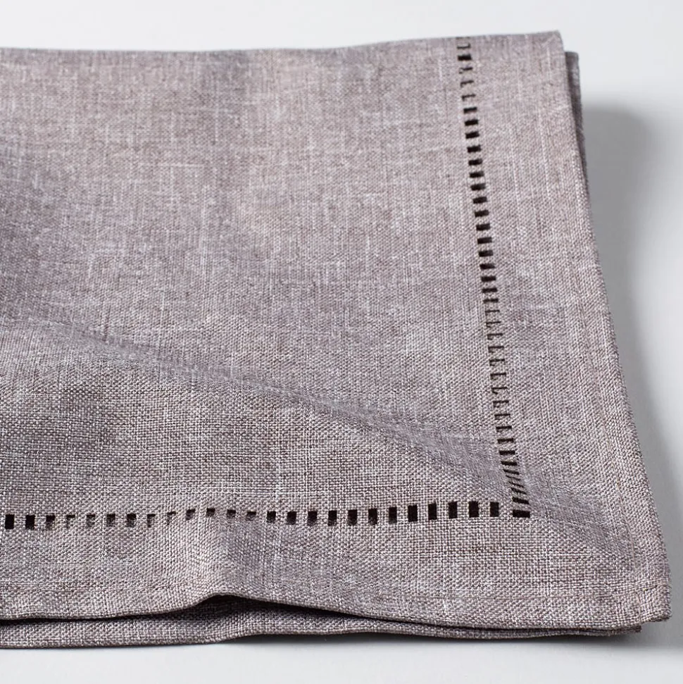 Harman Hemstitch Polyester Napkin - Set of 4 (Dark Grey)