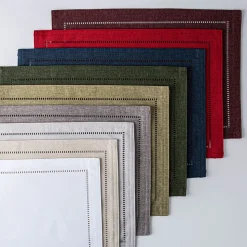 Harman Hemstitch Polyester Placemat (White)
