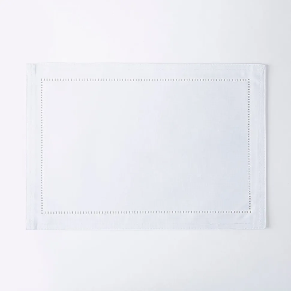Harman Hemstitch Polyester Placemat (White)