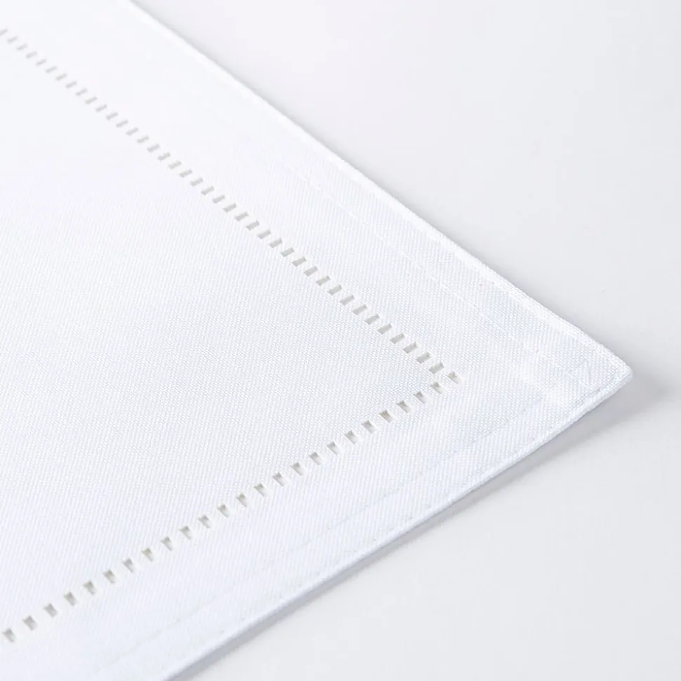 Harman Hemstitch Polyester Placemat (White)