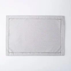 Harman Hemstitch Polyester Placemat (Light Grey)