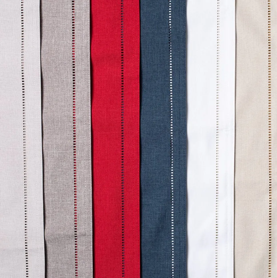 Harman Hemstitch Polyester Runner (White)