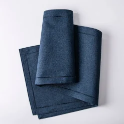 Harman Hemstitch Polyester Runner (Navy)