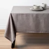Harman Hemstitch Polyester Tablecloth 60"x90" (Dark Grey)