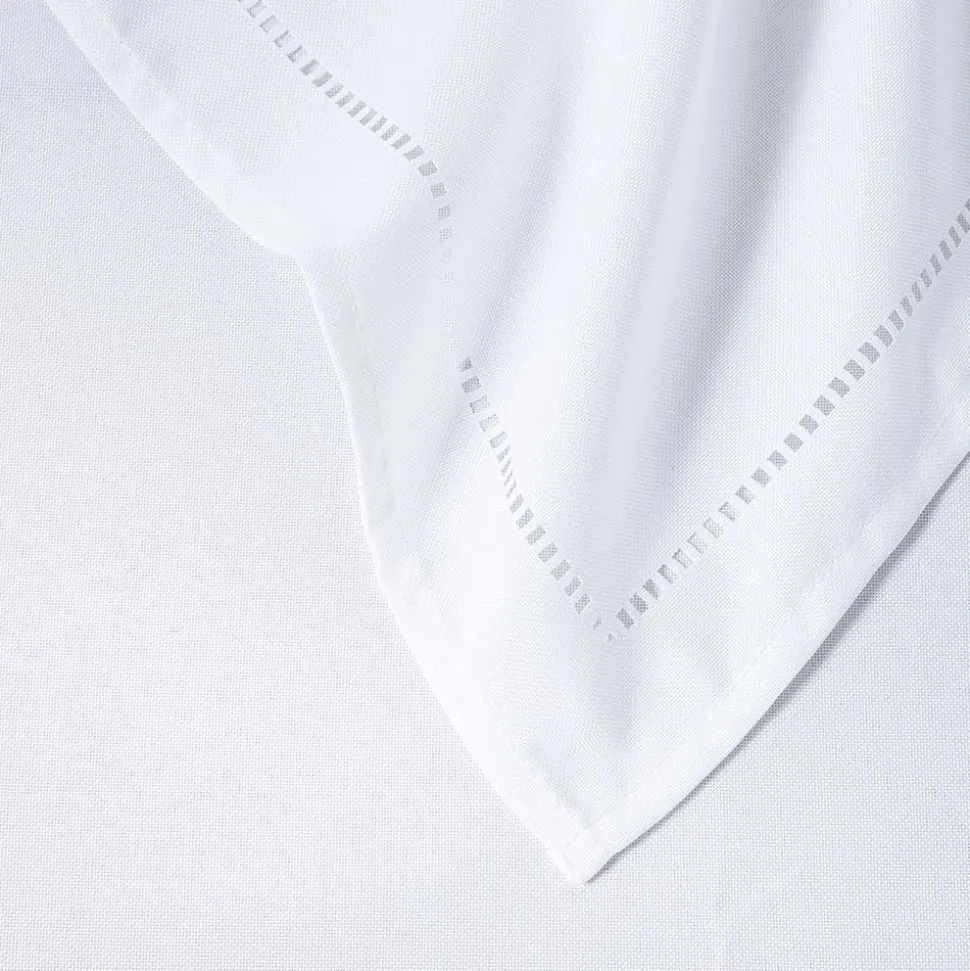 Harman Hemstitch Polyester Tablecloth 60"x90" (White)