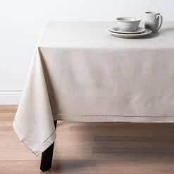 Harman Hemstitch Polyester Tablecloth 60"x120" (Linen)