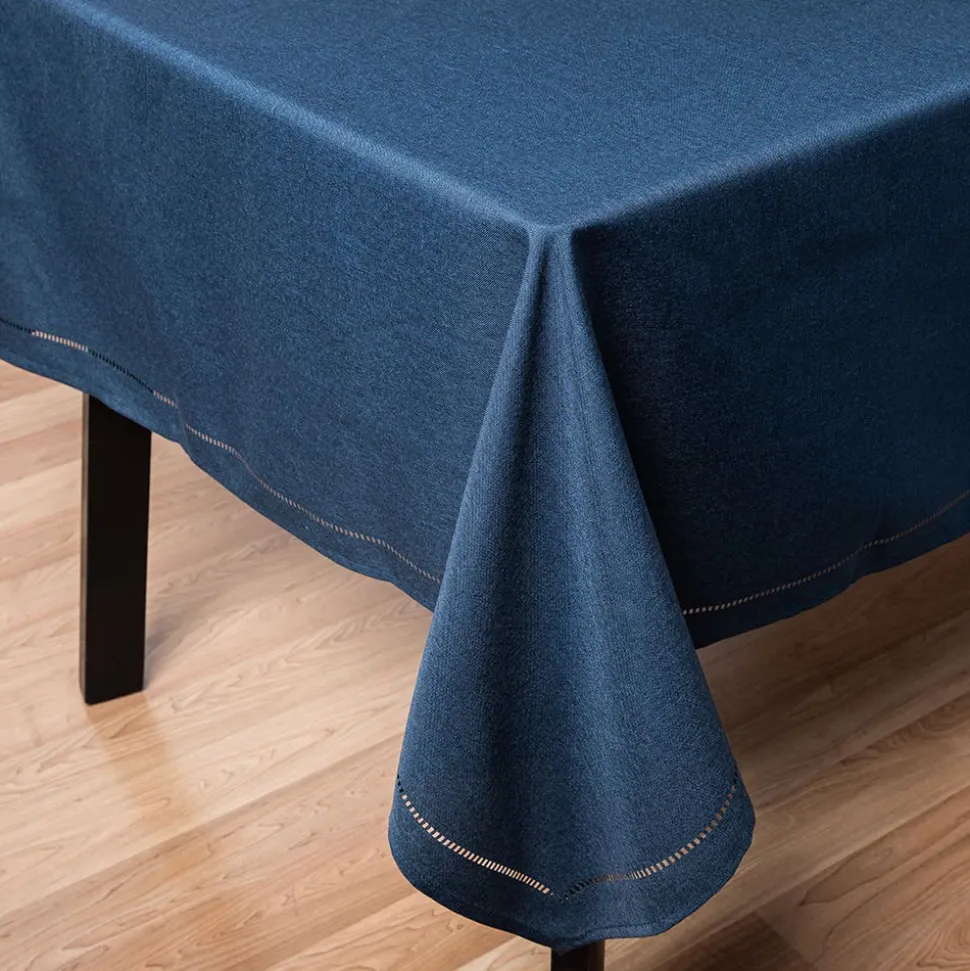 Harman Hemstitch Polyester Tablecloth 60"x90" (Navy)