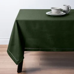 Harman Hemstitch Polyester Tablecloth 60"x120" (Forest Green)