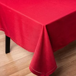 Harman Hemstitch Polyester Tablecloth 60"x90" (Red)