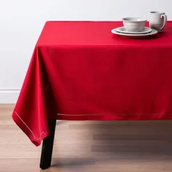 Harman Hemstitch Polyester Tablecloth 60"x90" (Red)