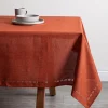 Harman Hemstitch Pumpkin Polyester Tablecloth 60" x 90"