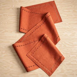 Harman Hemstitch Pumpkin Polyester Runner (14x96")
