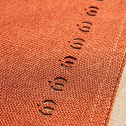 Harman Hemstitch Pumpkin Polyester Runner (14x120")