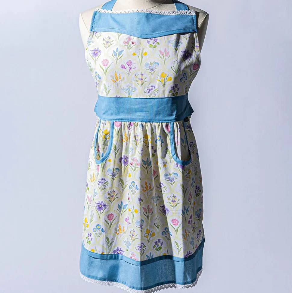 Harman Honey 'Flower Tile' Cotton Apron (Multi Colour)