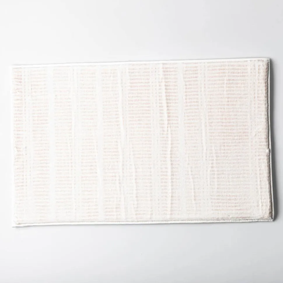 Harman Lines Memory Foam 20" x 32" Bathmat (White)