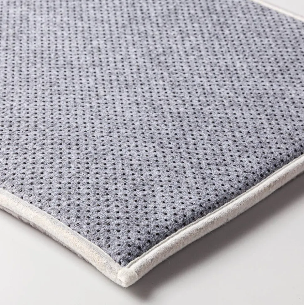 Harman Lines Memory Foam 20" x 32" Bathmat (White)