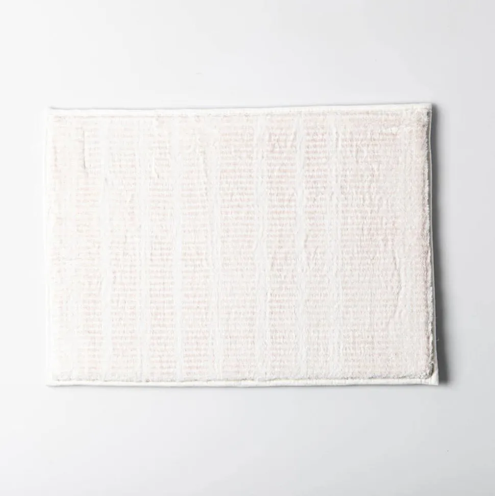 Harman Lines Memory Foam 17" x 24" Bathmat (White)