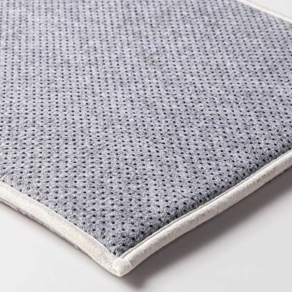 Harman Lines Memory Foam 17" x 24" Bathmat (White)