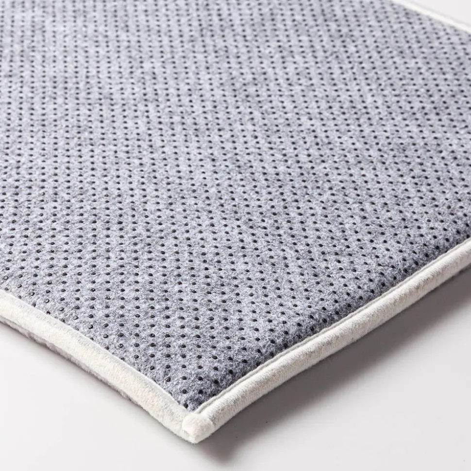 Harman Lines Memory Foam 17" x 24" Bathmat (Grey)