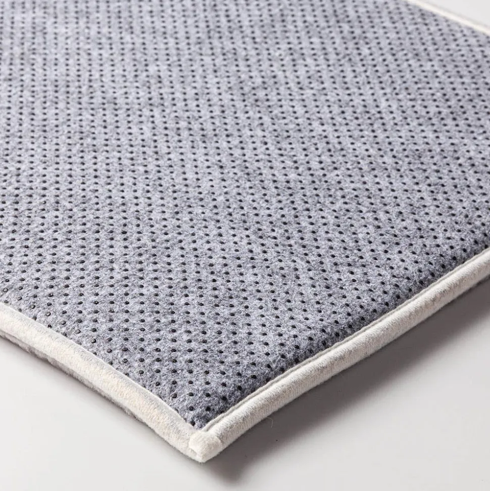 Harman Lines Memory Foam 20" x 32" Bathmat (Grey)