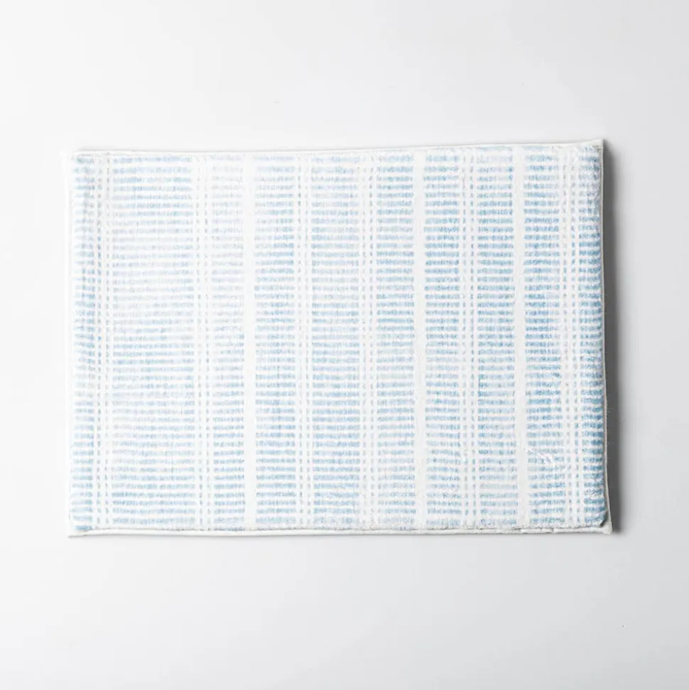 Harman Lines Memory Foam 17" x 24" Bathmat (Slate Blue)