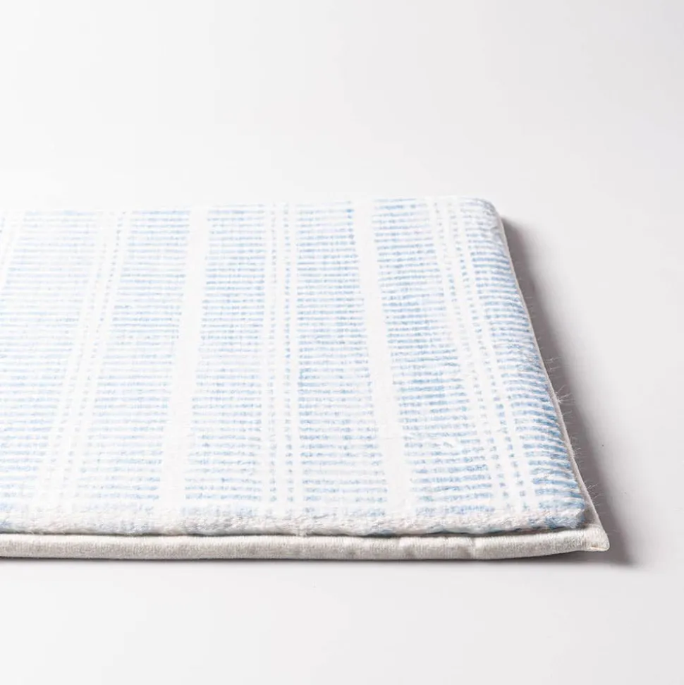Harman Lines Memory Foam 17" x 24" Bathmat (Slate Blue)