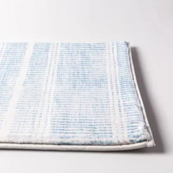 Harman Lines Memory Foam 20" x 32" Bathmat (Slate Blue)