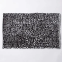 Harman Luxe Chenille Memory Foam Bathmat - Charcoal (20x32")