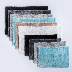 Harman Luxe Chenille Memory Foam 17" x 24" Bathmat (Charcoal)