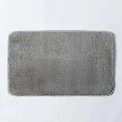 Harman Luxurious Faux Fur Microfiber Bathmat 20" x 32" (Light Grey)