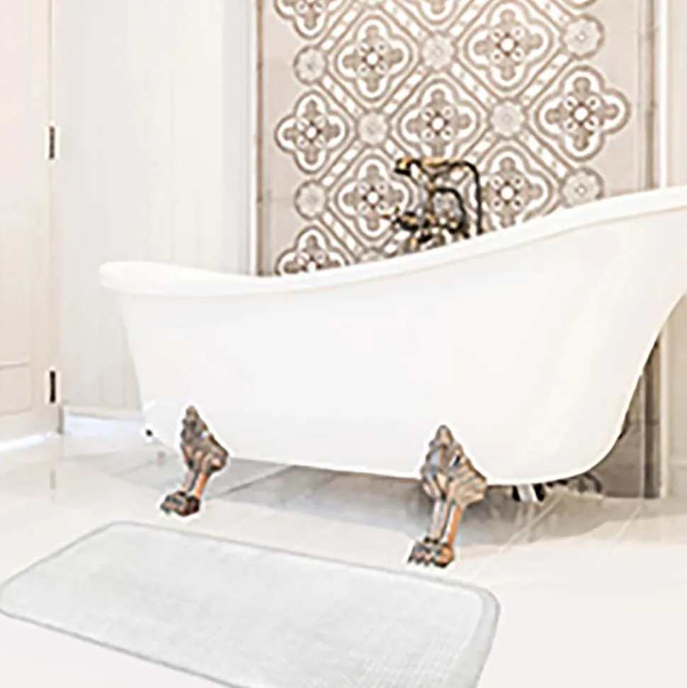 Harman Madame Bain Microfiber 17x24" Bathmat - Set of 2 (Light Grey)