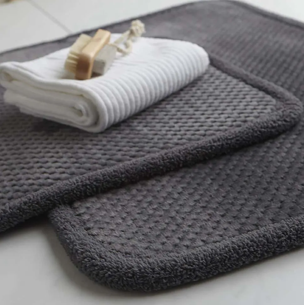 Harman Madame Bain Microfiber Bathmat - Set of 2 (Charcoal)