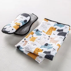 Harman Microfiber 'Dogs' Sponge & Cloth Cleaning Set/4