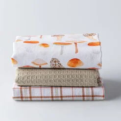 Harman 'Mushrooms' Cotton Kitchen Towel - Set of 3