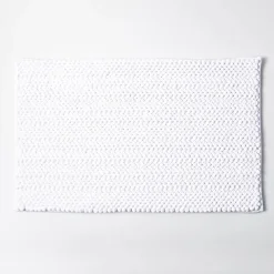 Harman Nubby Plush Anti-Skid Bathmat 20x32" (White)