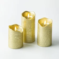 Harman One Touch LED Pillar Candle - Set of 2 (Gold)