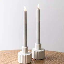 Harman One Touch LED Taper Candle - Set of 2 (Grey)