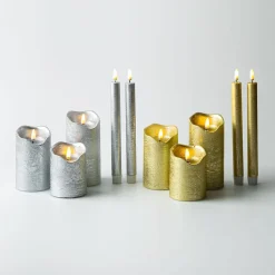 Harman One Touch LED Taper Candle - Set of 2 (Silver)