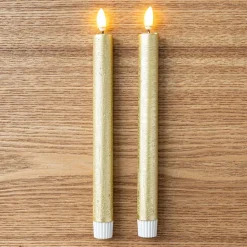 Harman One Touch LED Taper Candle - Set of 2 (Gold)