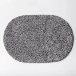 Harman Oval Cotton 18" x 26" Bathmat (Grey)