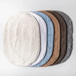 Harman Oval Cotton 18" x 26" Bathmat (White)