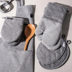 Harman Pantry Chambray Adjustable Apron (Grey)