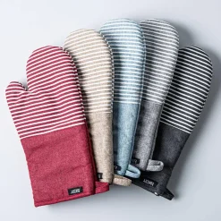 Harman Pantry Chambray Cotton Oven Mitt - Set of 2 (Charcoal)