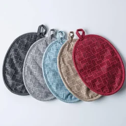 Harman Pantry Chambray Cotton Pot Holder - Set of 2 (Charcoal)